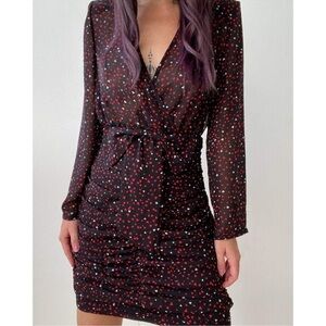 Zara heart print mini dress